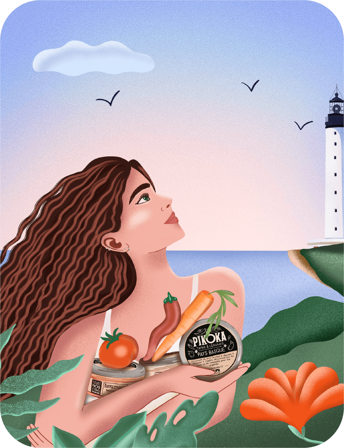 illustration représentant une skateuse